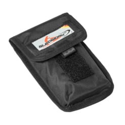 schwarze Handytasche für einen Laufgürtel