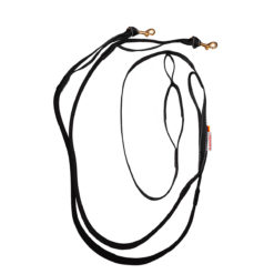 Zugleine CaniX Leash - Double schwarz reflektierend